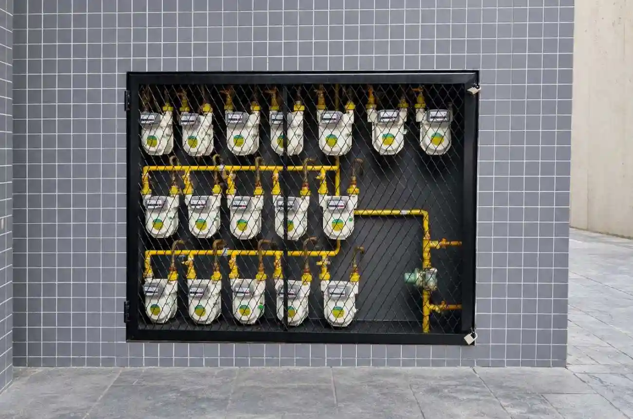 Técnico verificando conexão de gás em equipamento instalado