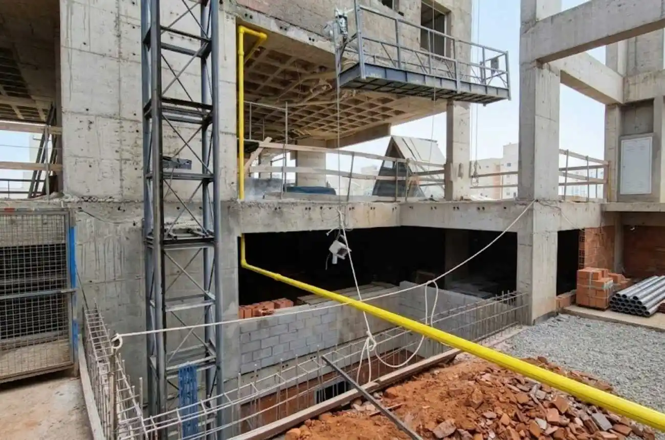Planta técnica de projeto de gás com dimensionamento de tubulação